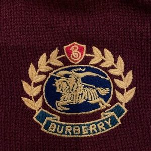 NWT Burberry Embroidered Crest Cashmere Sweater